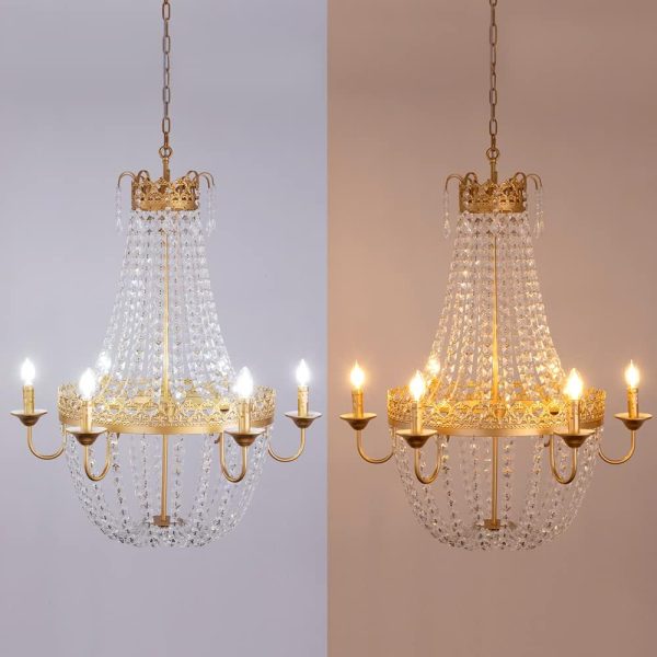 JINGXILANG32868 Crystal Chandelier Adjustable Hanging - Image 3