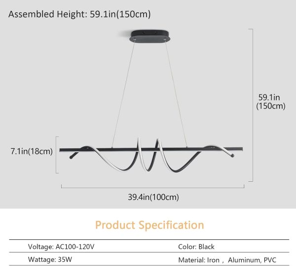 JINGXILANG32854 Lighting Chandelier Fixture Breakfast - Image 3