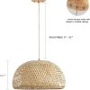 JINGXILANG32857 One Light Adjustable Handmade Farmhouse - Image 4
