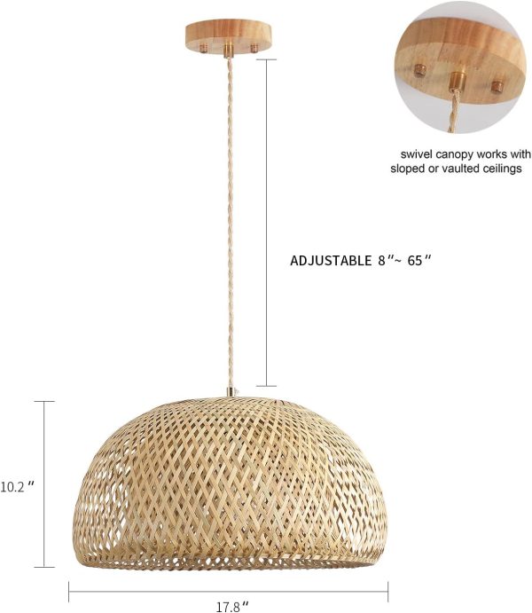 JINGXILANG32857 One Light Adjustable Handmade Farmhouse - Image 4
