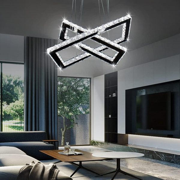 JINGXILANG32864 Chandelier Rectangles Stainless Adjustable - Image 4
