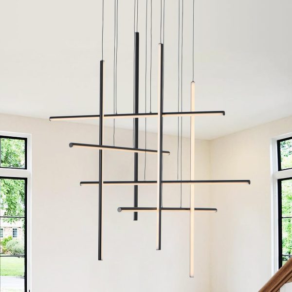 JINGXILANG32873 Stairway Chandelier Dimmable Entrance - Image 4