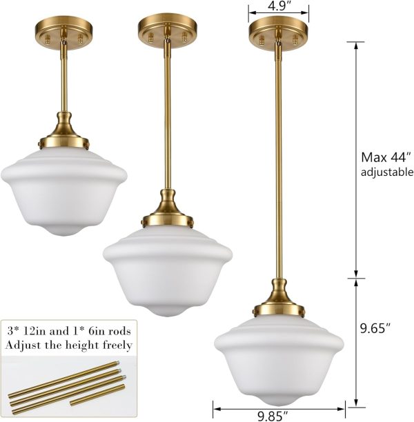 JINGXILANG32856 Schoolhouse Pendant Lighting Adjustable - Image 5