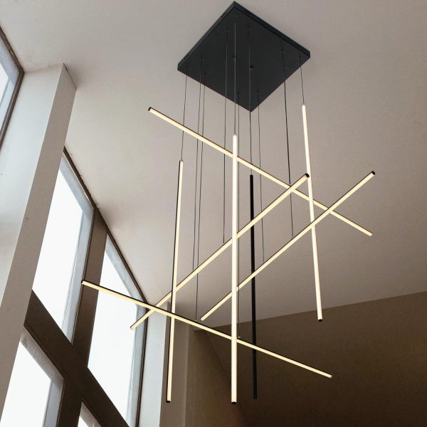 JINGXILANG32873 Stairway Chandelier Dimmable Entrance - Image 3