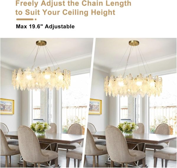 JINGXILANG32867 Light Crystal Chandelier Pendant Adjustable - Image 6