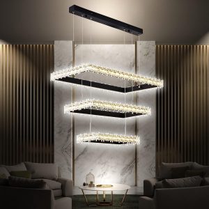 JINGXILANG32870 Crystal Rectangle Dimmable Lighting