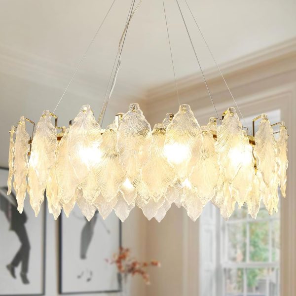 JINGXILANG32867 Light Crystal Chandelier Pendant Adjustable