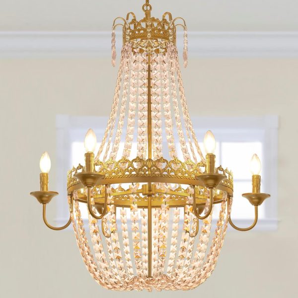 JINGXILANG32868 Crystal Chandelier Adjustable Hanging
