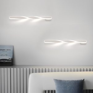 JINGXILANG32833 Spiral Long Strip LED 29W Minimalist Ins Wall Lamp Wall Sconce Lighting