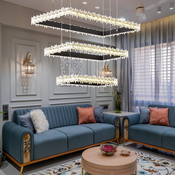 JINGXILANG32870 Crystal Rectangle Dimmable Lighting - Image 6