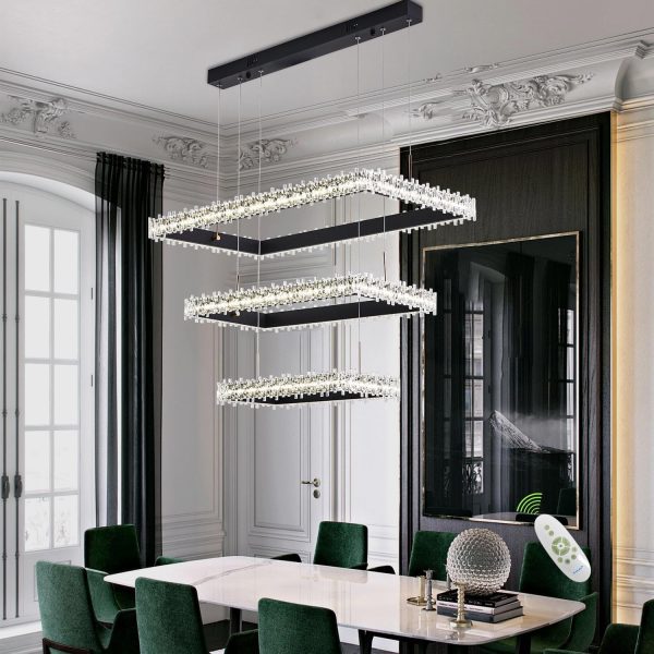 JINGXILANG32870 Crystal Rectangle Dimmable Lighting - Image 2