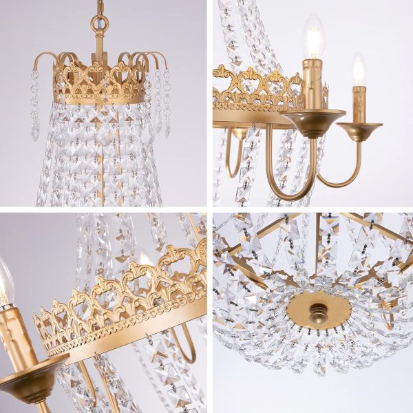 JINGXILANG32868 Crystal Chandelier Adjustable Hanging - Image 5
