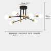 JINGXILANG32848 6-light LED Sputnik Design Nordic Flush Mount Lighting Chandelier - Image 7