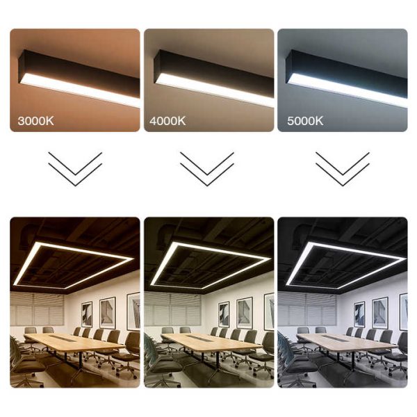 JINGXILANG32878 Modern LED Linear Lamp Chandelier for Office Front Desk - Image 3