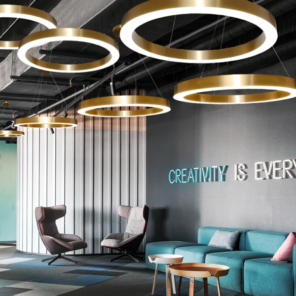JINGXILANG32884 60W Aluminum Profile Interior Designer Round Pendant Lamp - Image 5