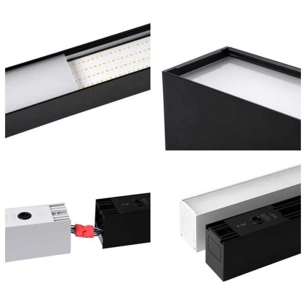 JINGXILANG32878 Modern LED Linear Lamp Chandelier for Office Front Desk - Image 2