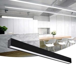 JINGXILANG32878 Modern LED Linear Lamp Chandelier for Office Front Desk