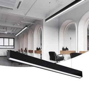 JINGXILANG32879 High Quality Modern Office Aluminum up and Down Linkable Pendant Led Linear Light System 1.2m 2.4m Ceiling Hanging Light Fixture