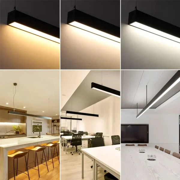 JINGXILANG32889 Indoor Decorative Lighting Rectangles Long Pendant - Image 4