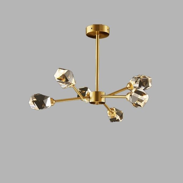 JINGXILANG32849 6-light Electroplated Crystal LED Nordic Chandeliers Hanging Ceiling Lights - Image 3