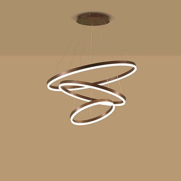 JINGXILANG32852 3 Circle Graduated Bedroom Pendant Lights Remote Control Pendant Lighting - Image 9