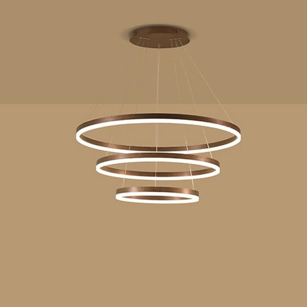 JINGXILANG32852 3 Circle Graduated Bedroom Pendant Lights Remote Control Pendant Lighting - Image 8