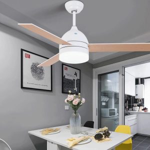 JINGXILANG32846 Electroplated Metal Acrylic LED Nordic Ceiling Fans with Lights