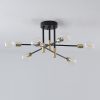JINGXILANG32848 6-light LED Sputnik Design Nordic Flush Mount Lighting Chandelier - Image 6