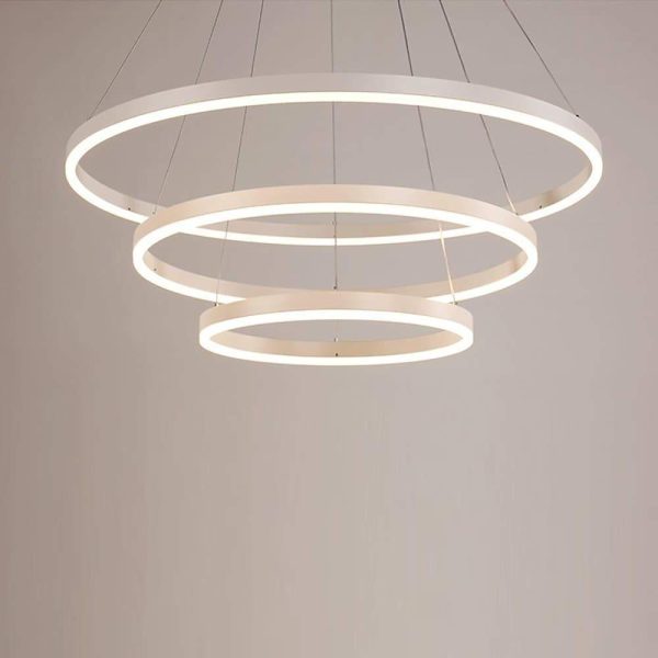 JINGXILANG32852 3 Circle Graduated Bedroom Pendant Lights Remote Control Pendant Lighting - Image 11