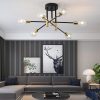 JINGXILANG32848 6-light LED Sputnik Design Nordic Flush Mount Lighting Chandelier
