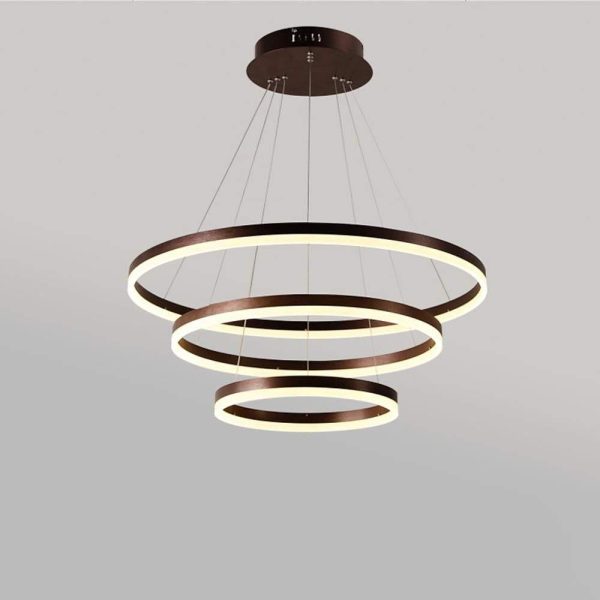 JINGXILANG32852 3 Circle Graduated Bedroom Pendant Lights Remote Control Pendant Lighting - Image 10