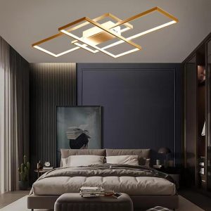 JINGXILANG32844 Display Of Rectangles Abstract LED Flush Mount Ceiling Lights for Bedroom